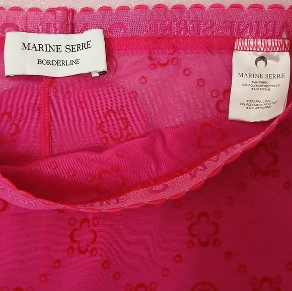Marine Serre Pink Patterned Leggings/Tights Size Small - Picture 2 of 11
